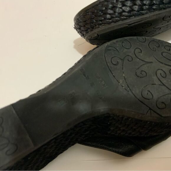 Italian Brighton heel metallic leather Siren wedge black - Picture 14 of 14